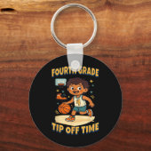 Fourth Grade Basketball Tip Off Game Day Vibes キーホルダー (正面)