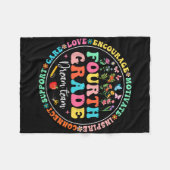 Fourth Grade Dream Team Back To School Teacher Lov フリースブランケット (正面(横))