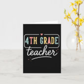 Fourth Grade Heart Teacher Gifts 4th Grade Back To カード (黄色い花)