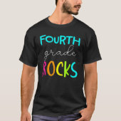 Fourth Grade Rocks  Team 4th Grade Teacher 2 Tシャツ (正面)