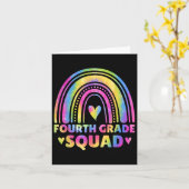 Fourth Grade Squad Teacher Tie Dye Back To School  カード (黄色い花)