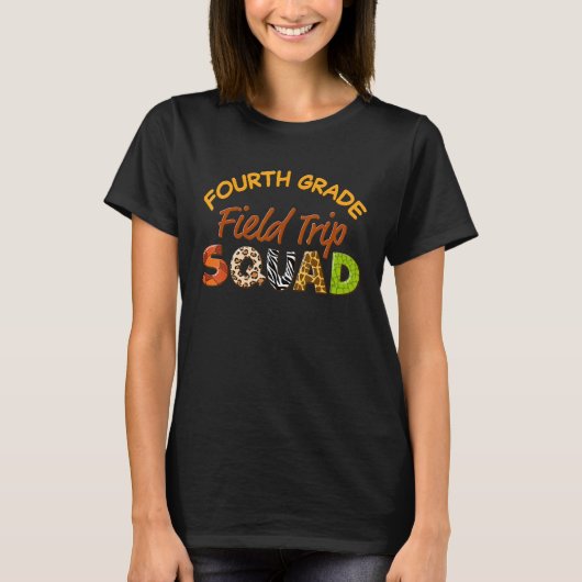 Fourth Grade Students School Zoo Field Trip Squad  Tシャツ (正面)
