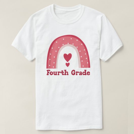 Fourth Grade Teacher | 4th Grade Teacher Rainbow Tシャツ (デザイン正面)