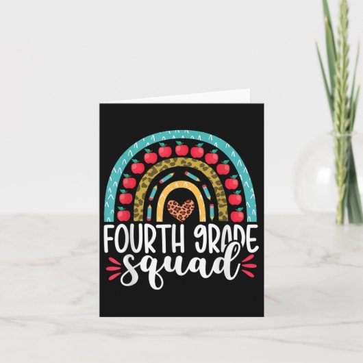 Fourth Grade Teacher Back To School 1st Day Of 4th カード (正面)
