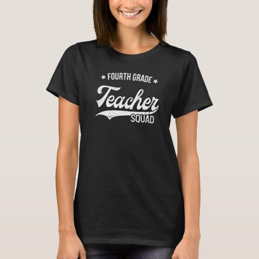 Fourth Grade Teacher Squad 4th Grade Back To Schoo Tシャツ (正面)