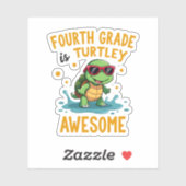 Fourth Grade Turtle-y Awesome First Day of Fourth シール (シート)