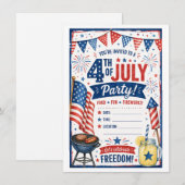 Fourth of July 招待状 (正面/裏面)