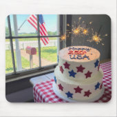 Fourth of July 250th Birthday Cake マウスパッド (正面)