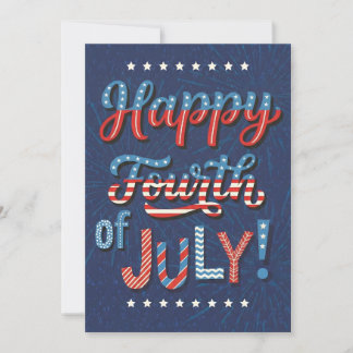Fourth of July Art Patriotic Celebration Artwork H シーズンカード