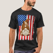Fourth Of July Gnome Graphic Patriotic Horse Ameri Tシャツ (正面)
