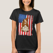 Fourth Of July Gnome Graphic Patriotic Horse Ameri Tシャツ (正面)