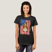 Fourth Of July Gnome Graphic Patriotic Horse Ameri Tシャツ (正面フル)