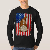 Fourth Of July Gnome Graphic Patriotic Horse Ameri Tシャツ (正面)