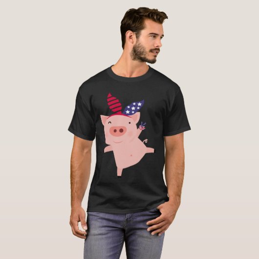 Fourth of July Pig Tシャツ (正面フル)