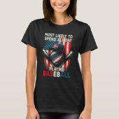 Fourth Of July Quote Baseball Player Retro July 4t Tシャツ (正面)