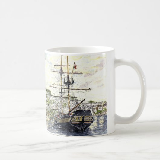 「Fowey」に直面しますマグ コーヒーマグカップ (右)