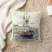 「Fowey」に直面します枕 クッション (ブランケット)