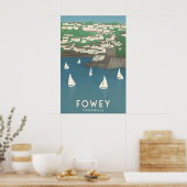 Fowey Cornwall Travel Poster ポスター (キッチン)
