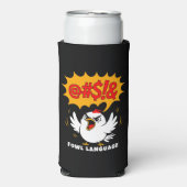 Fowl Language Cartoon Bird スリム缶クーラー (Seltzer正面)