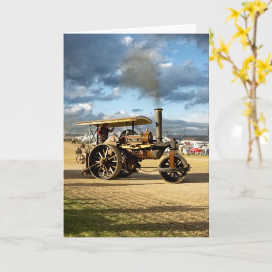 Fowler 8-ton Steam Roller  "Lord Jellicoe"  カード (黄色い花)