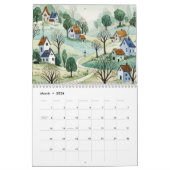 Fox and a butterfly Calendar カレンダー (3月 2026)