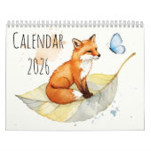 Fox and a butterfly Calendar カレンダー (カバー)