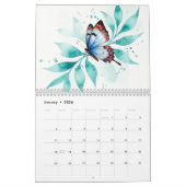 Fox and a butterfly Calendar カレンダー (1月 2026)