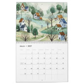 Fox and a butterfly  Calendar カレンダー (3月 2027)