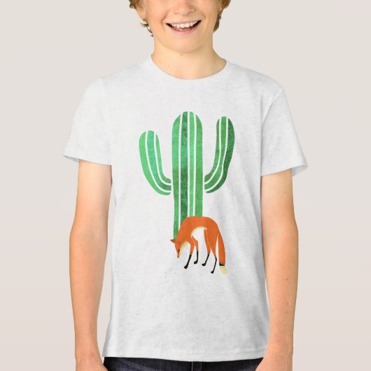 Fox and cactus トライブレンドＴシャツ (正面)