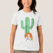 Fox and cactus トライブレンドＴシャツ (正面)