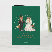 Fox and Cat Wedding Day Illustration カード (裏面)