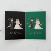 Fox and Cat Wedding Day Illustration カード (内部)