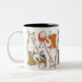 Fox and friends coffee mug theme graphics ツートーンマグカップ