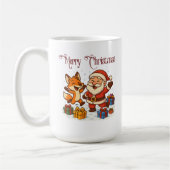Fox and Santa Christmas Mug コーヒーマグカップ (左)