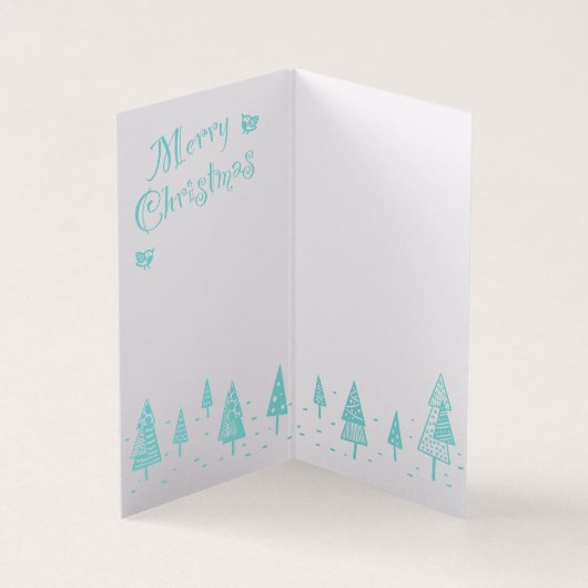 Fox and Tree Christmas Card: Simple (内部)