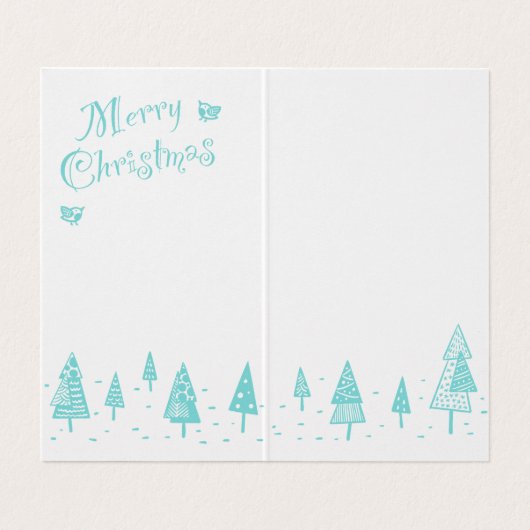 Fox and Tree Christmas Card: Simple (内部フラット)