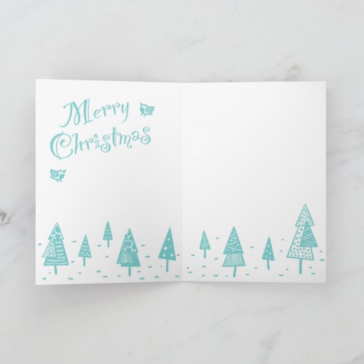 Fox and Tree Christmas Card: Snow シーズンカード (内部)