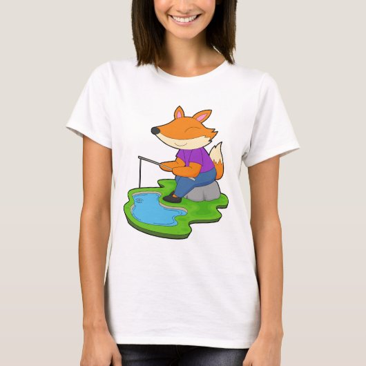 Fox Angler Fishing rod Fishing Tシャツ (正面)
