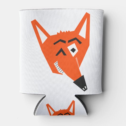 Fox Animal Cartoon Cunning Devious Evil Eye 缶クーラー (正面)