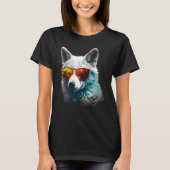 Fox Animal Sunglasses Animal Fox Tシャツ (正面)