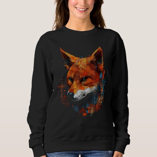 Fox Artwork  Animal  Animal Fox 17 スウェットシャツ (正面)