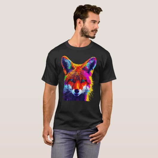 Fox Artwork  Animal  Animal Fox 6 Tシャツ (正面フル)