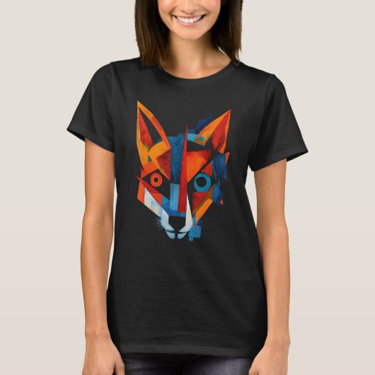 Fox Artwork  Animal Fox Tシャツ (正面)