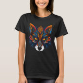 Fox Artwork  Mandala Colourful Animal Fox Tシャツ (正面)