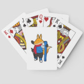 Fox as Skier with Ski トランプ (裏面)