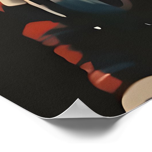 Fox Astronaut Poster, Fox Retro Print, Fox ポスター (角)