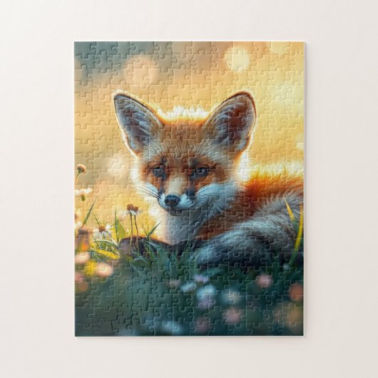 Fox at Sunset ジグソーパズル (縦)