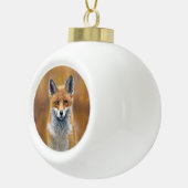 Fox Christmas Decoration セラミックボールオーナメント (右)