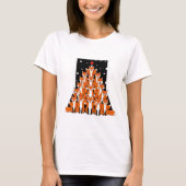 Fox Christmas Tree Fox Xmas Tree t-shirt  Tシャツ (正面)