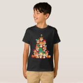 Fox Christmas Tree Xmas Girls Boys Funny Santa  Tシャツ (正面フル)